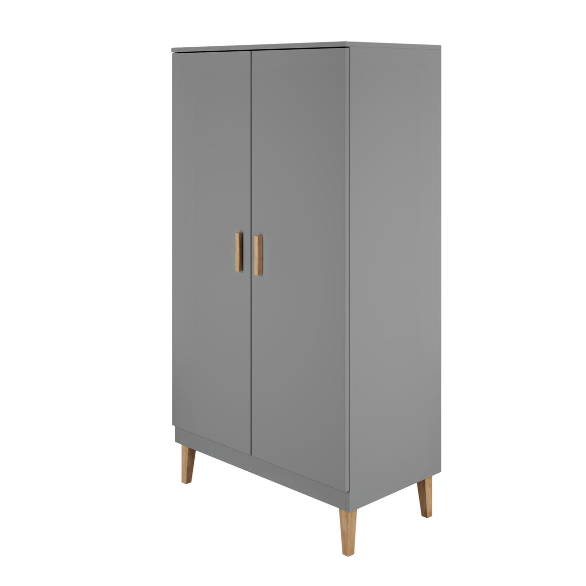 KINDERKLEIDERSCHRANK Kubi 55/184/100 - Grau, Holzwerkstoff (55/184/100cm) - Kocot Kids