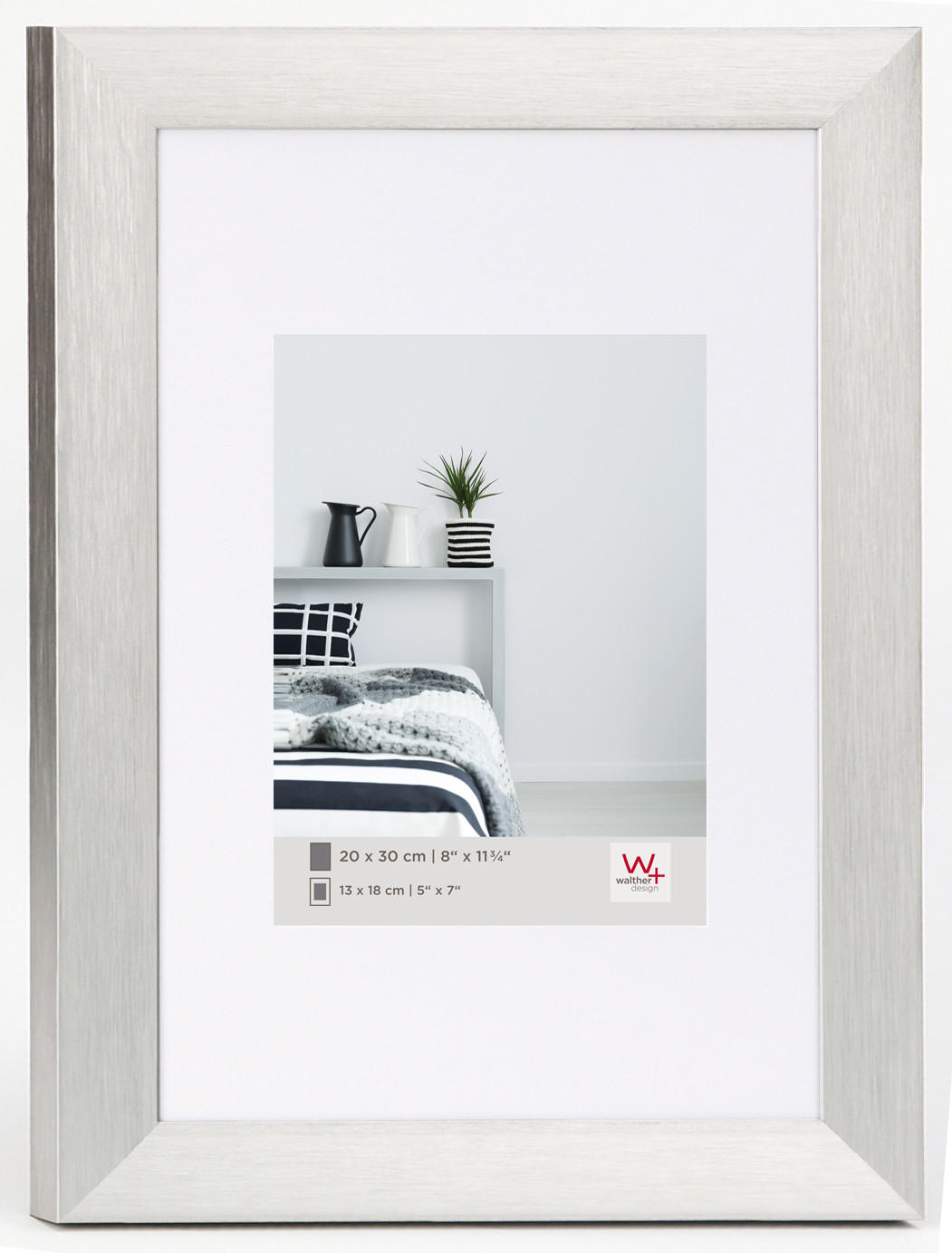 walther design Bilderrahmen Silber 20x25x1.5 cm