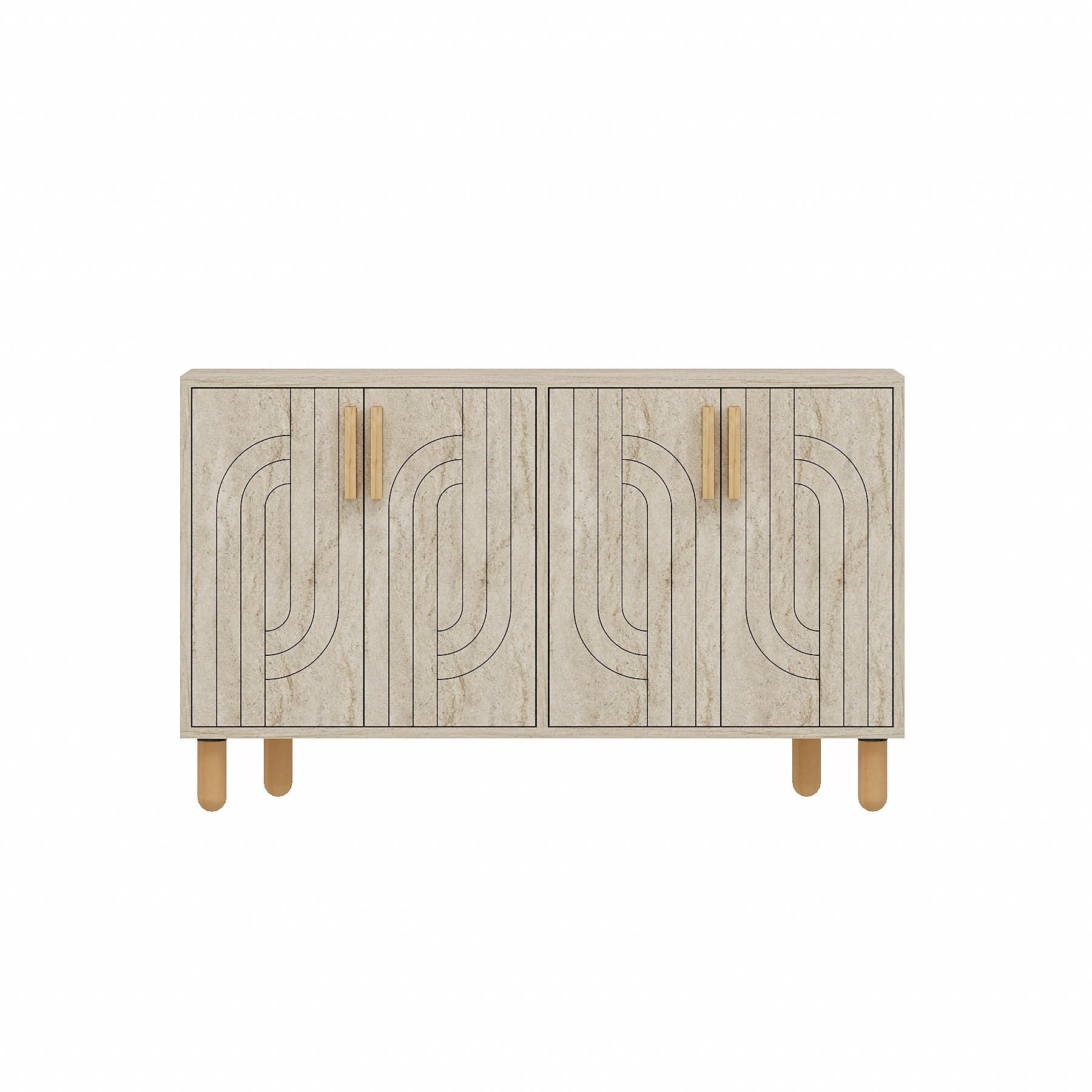 BUFFETSCHRANK rodney beige - Beige, Holz (30/74/120cm) - Habitat Garten