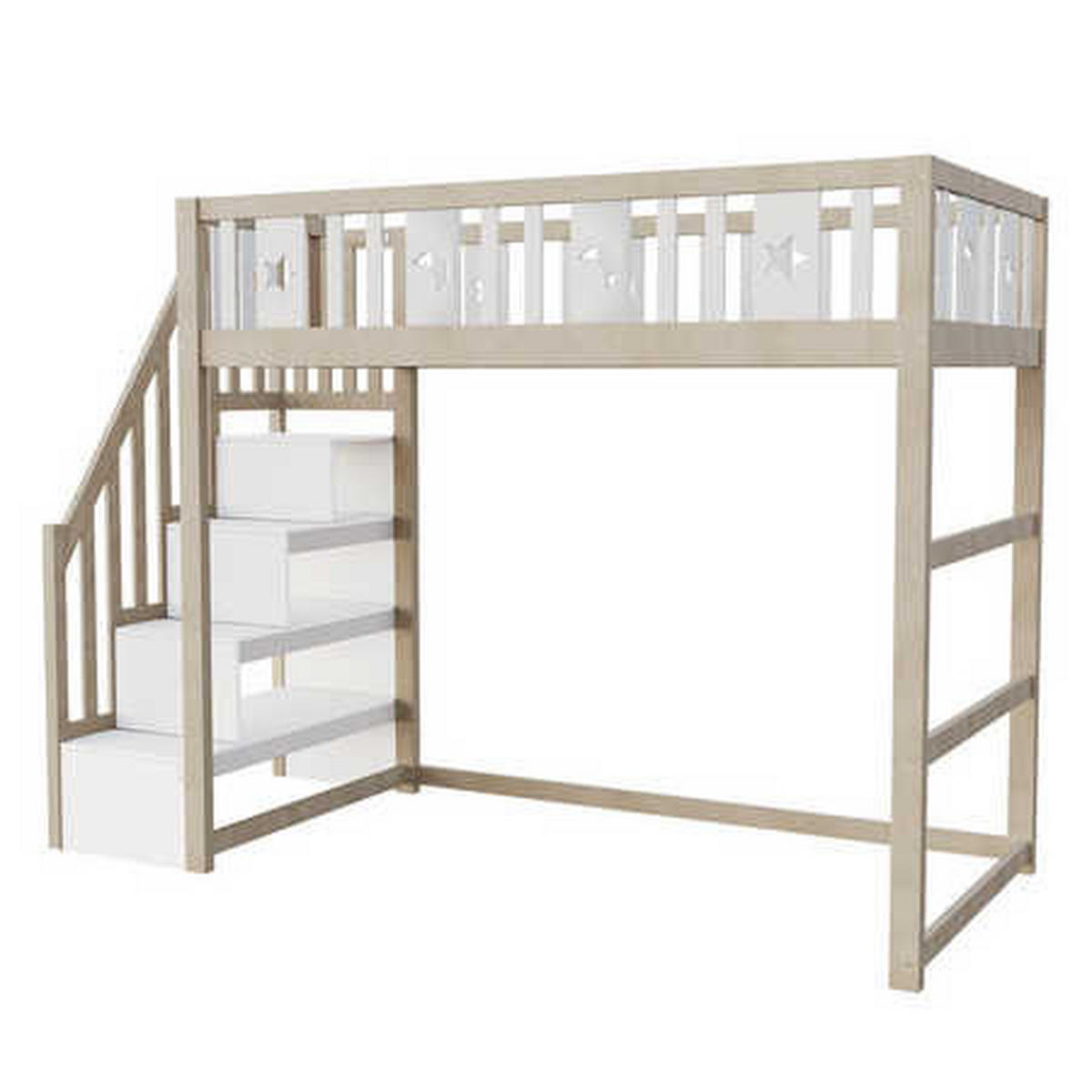 HOCHBETT 90x200 Holz Stauraumleiter Gitter - Multicolor, Holz (90/200cm) - FLIEKS