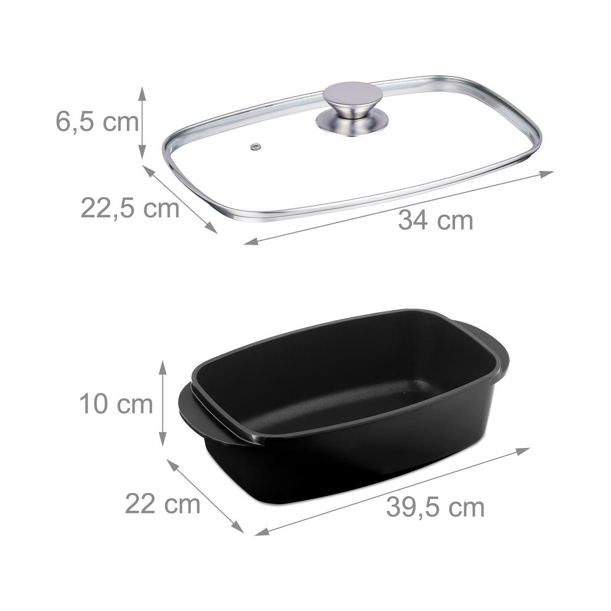 BRÄTER - Multicolor, Glas/Metall (22/39.5/16cm) - Relaxdays