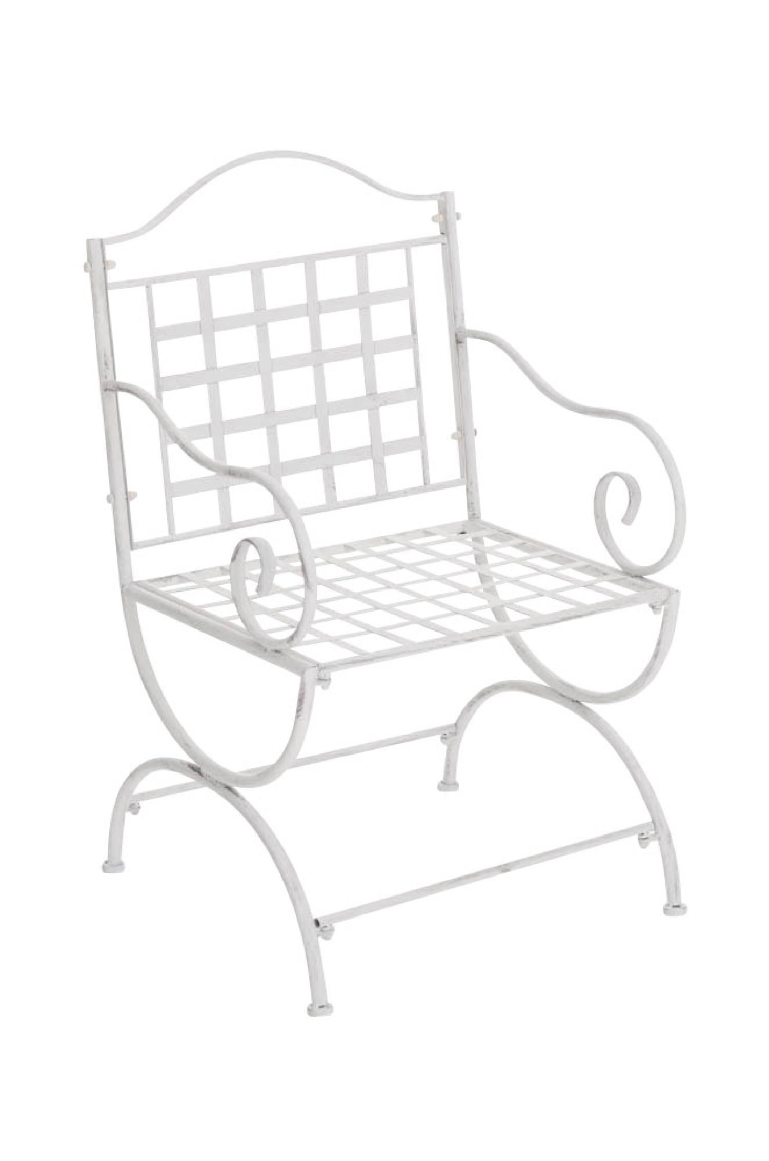 GARTENSTUHL Loma antik weiß - Weiß, Metall (56/53/92cm) - TPFGarden