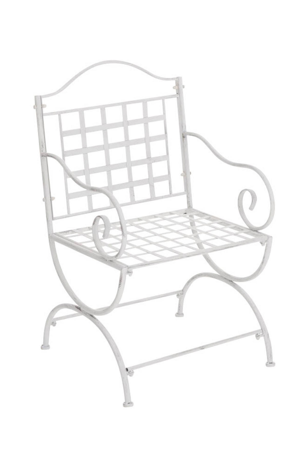 GARTENSTUHL Loma antik weiß - Weiß, Metall (56/53/92cm) - TPFGarden