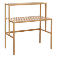 PFLANZENREGAL Beige - Beige, Holz (90/100/50cm) - MCW