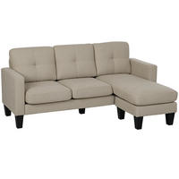 ECKSOFA Beige 186/130/84 cm - Beige, Textil (186/130cm) - PANGIVO