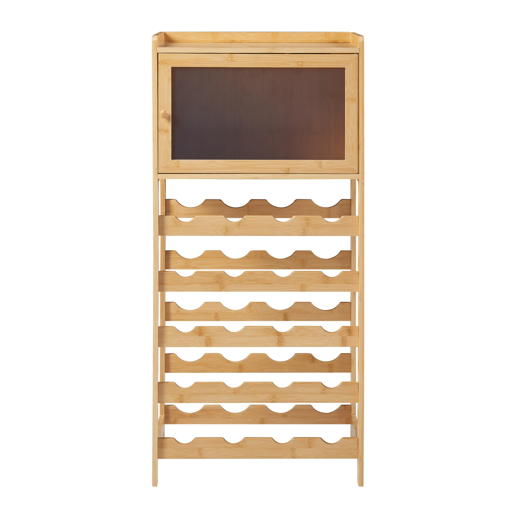 WEINREGAL Gjerstad - Naturfarben, Naturmaterialien (47/100/28cm) - [en.casa]
