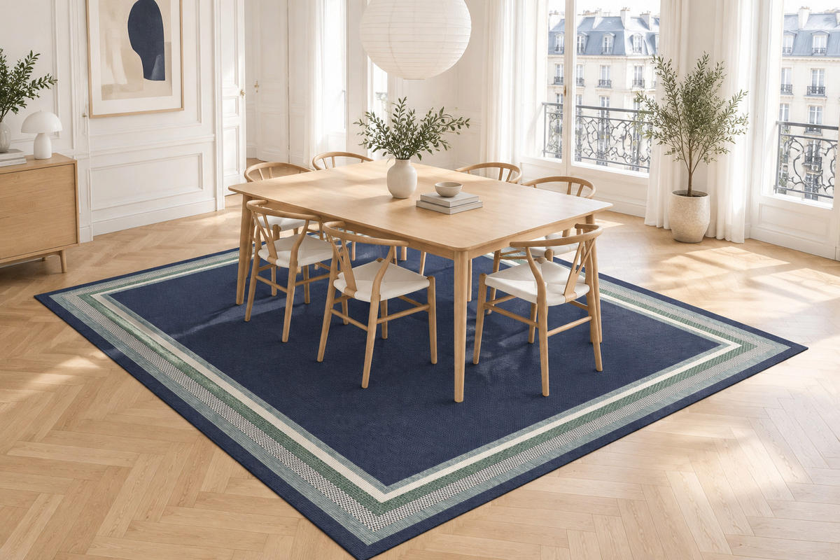 TEPPICH In- Outdoor, fleckenresistent blau - Blau, Textil (160/230cm) - AFK Living