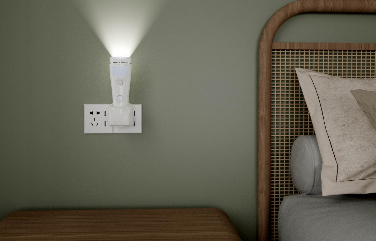 LED-STECKDOSEN-LEUCHTE Rund Weiß Kunststoff 2er-Set - Weiß, Kunststoff (3.6/5.2/16cm) - Northpoint