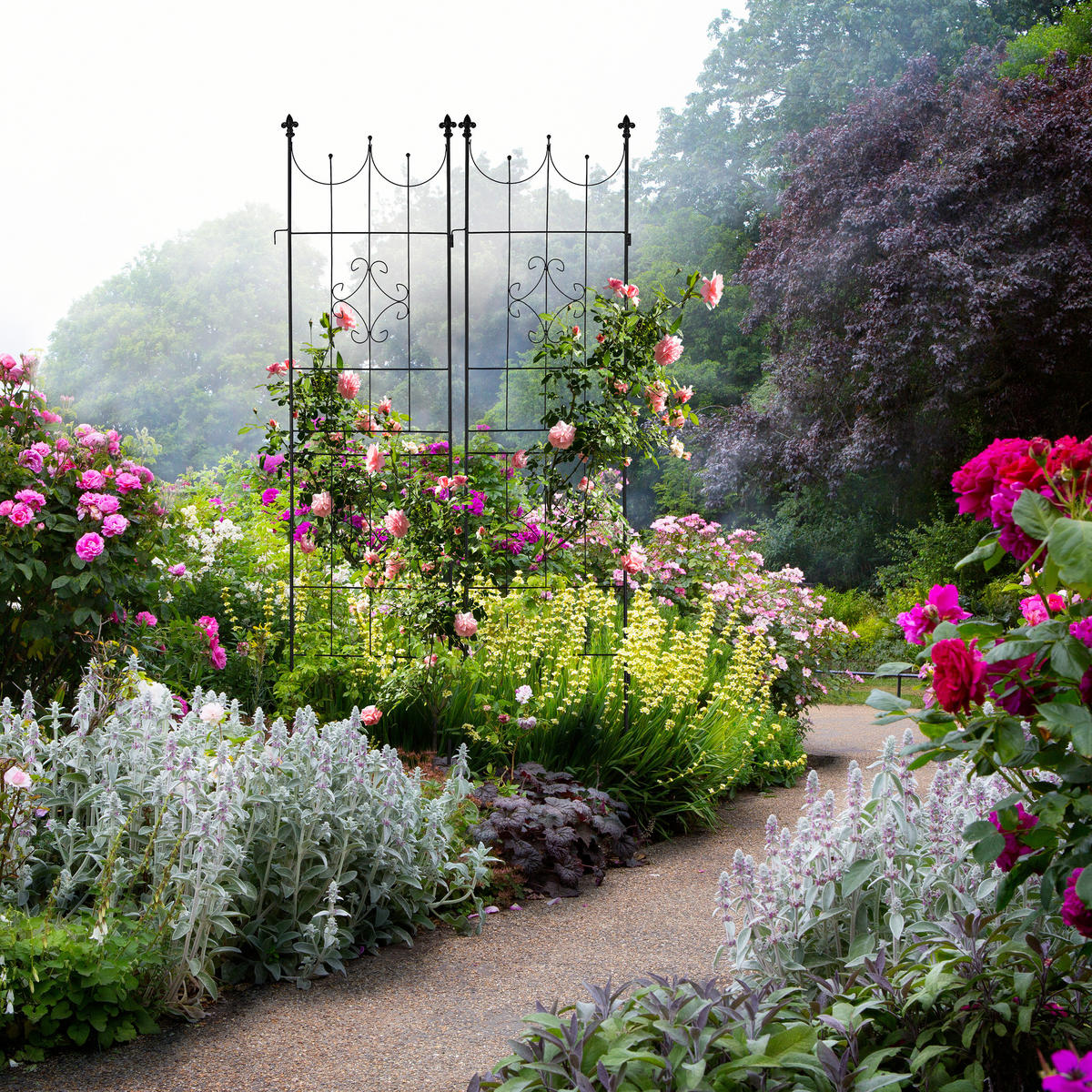 2XRANKGITTER - Schwarz, Metall (46/183/1cm) - Relaxdays