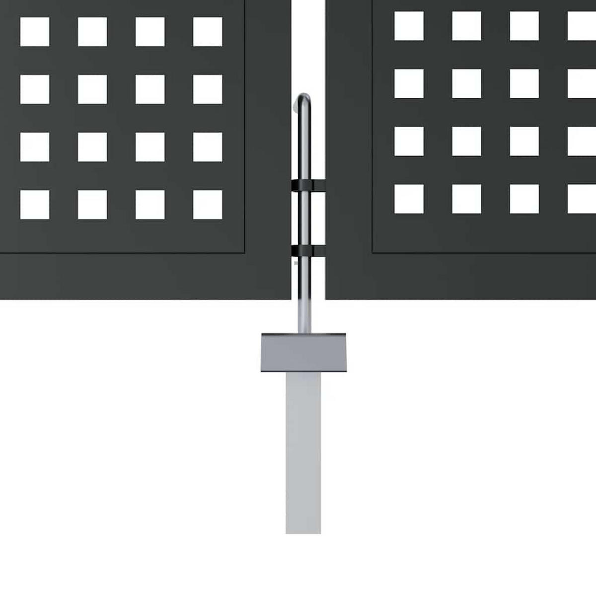 GARTENTOR Anthrazit 300/100 Cm Stahl - Anthrazit, Metall (6/150cm) - vidaXL