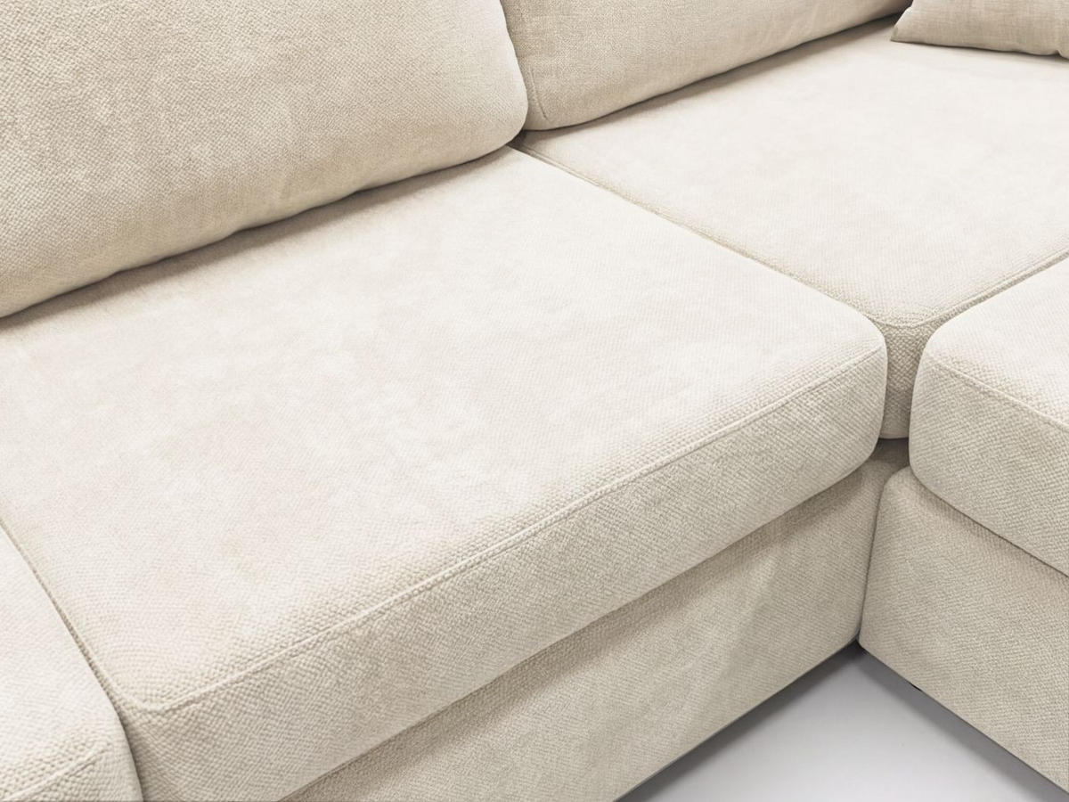 ECKSOFA Nesto Creme Rechts - Creme, Holz/Textil (165/260cm) - Graingold
