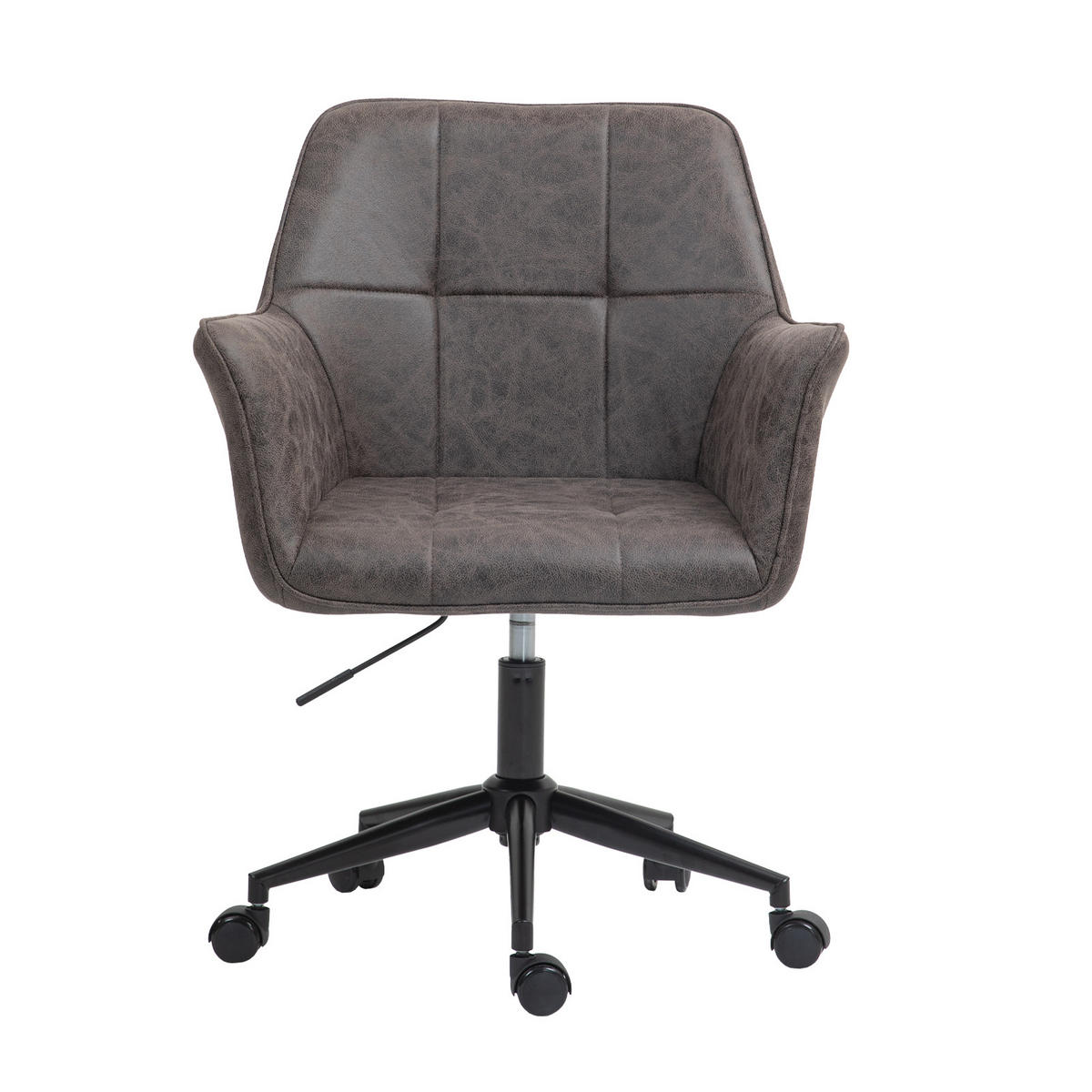 SCHREIBTISCHSTUHL GREG Grau - Schwarz/Grau, Textil/Metall (60/94/57cm) - SVITA