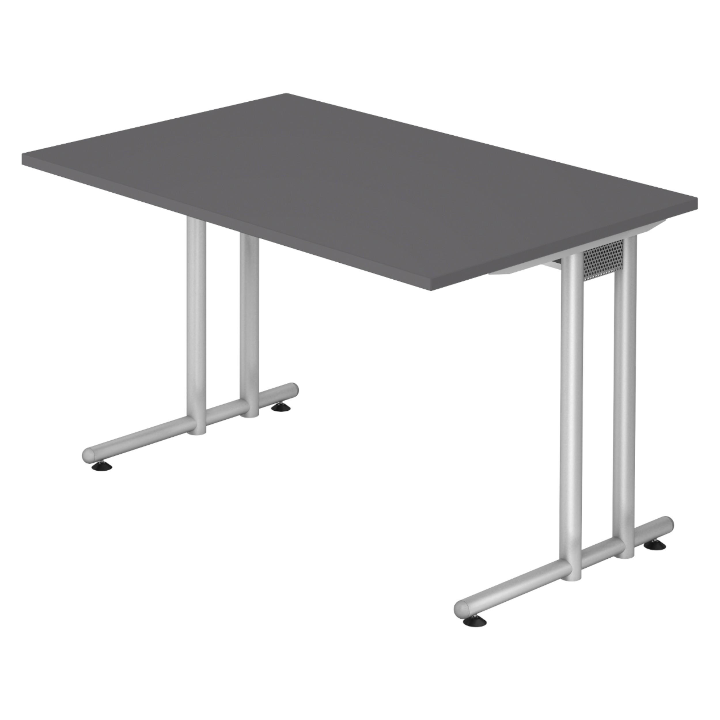 SCHREIBTISCH Serie-N 80/120/72 cm in Graphitfarben - Graphitfarben, Holzwerkstoff (80/120/72cm) - bümö