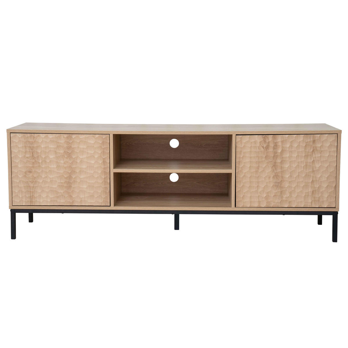 TV-SCHRANK, helles Holzeffekt - Beige, Holz (40/54/160cm) - Oviala