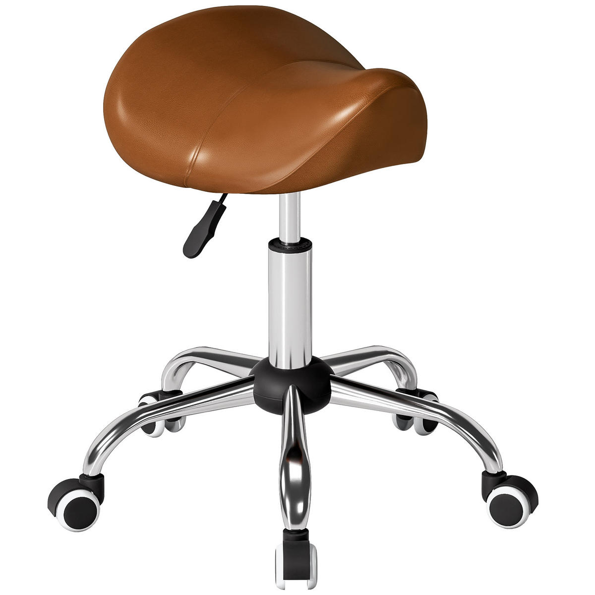 BÜROHOCKER DE-18037 höhenverstellbar 49-61 cm, ergonomisch Braun - Braun, Metall (53/61/52cm) - ComfortXL
