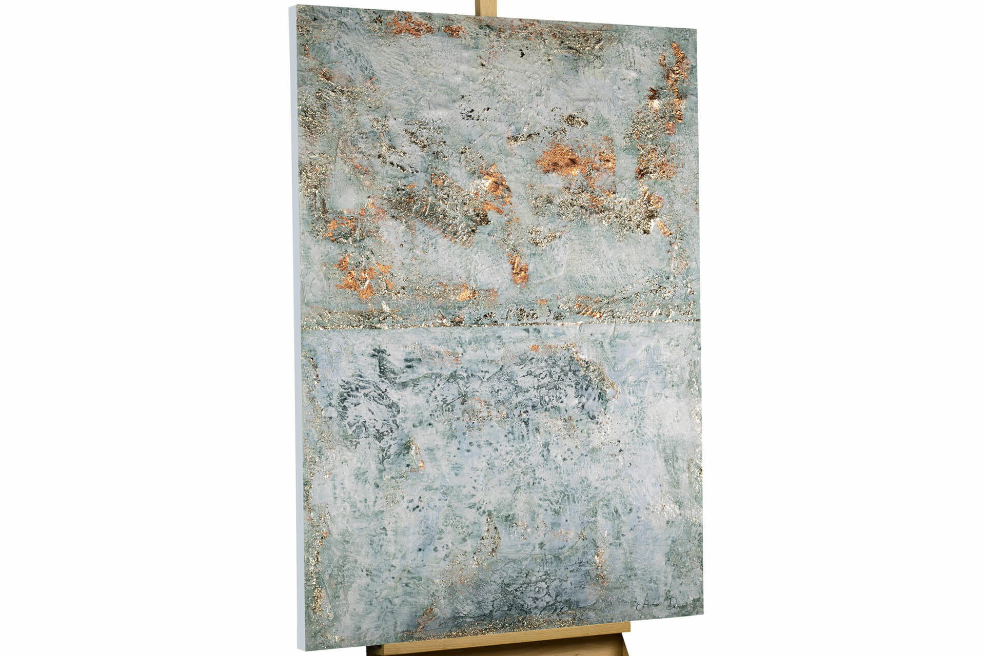 ACRYLBILD HANDGEMALT 80/120 cm - Grau, Holz/Textil (3.04/120cm) - KUNSTLOFT