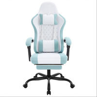 BÜROSTUHL ergonomisch mit Massagefunktion Blau/Weiß - Blau, Metall (70/127/70cm) - Meubliv