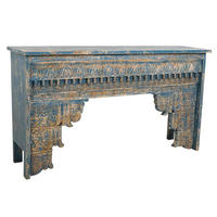 KONSOLENTISCH aus Holz, 160x40x90cm - Blau, Holz (40/160/90cm) - Wanderlust