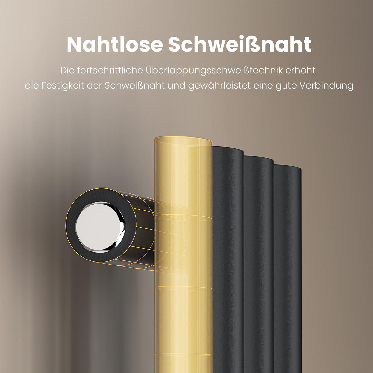 HEIZKÖRPER Doppelrohr vertikal montierbar Anthrazit 24/60/5,8 cm - Anthrazit, Metall (24/60/5.8cm) - EMKE