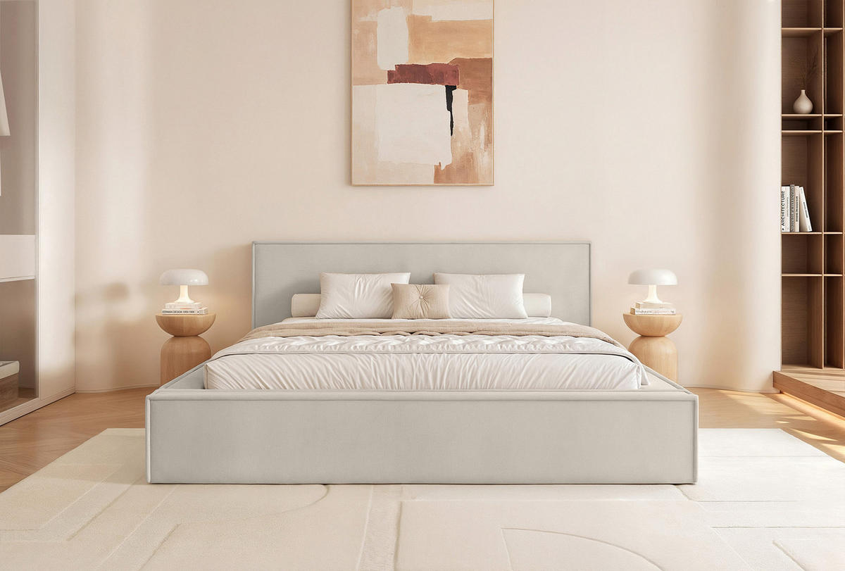 POLSTERBETT Mendocino Classic 120x200 cm, Creme - Creme, Textil (120/200cm) - Fedve