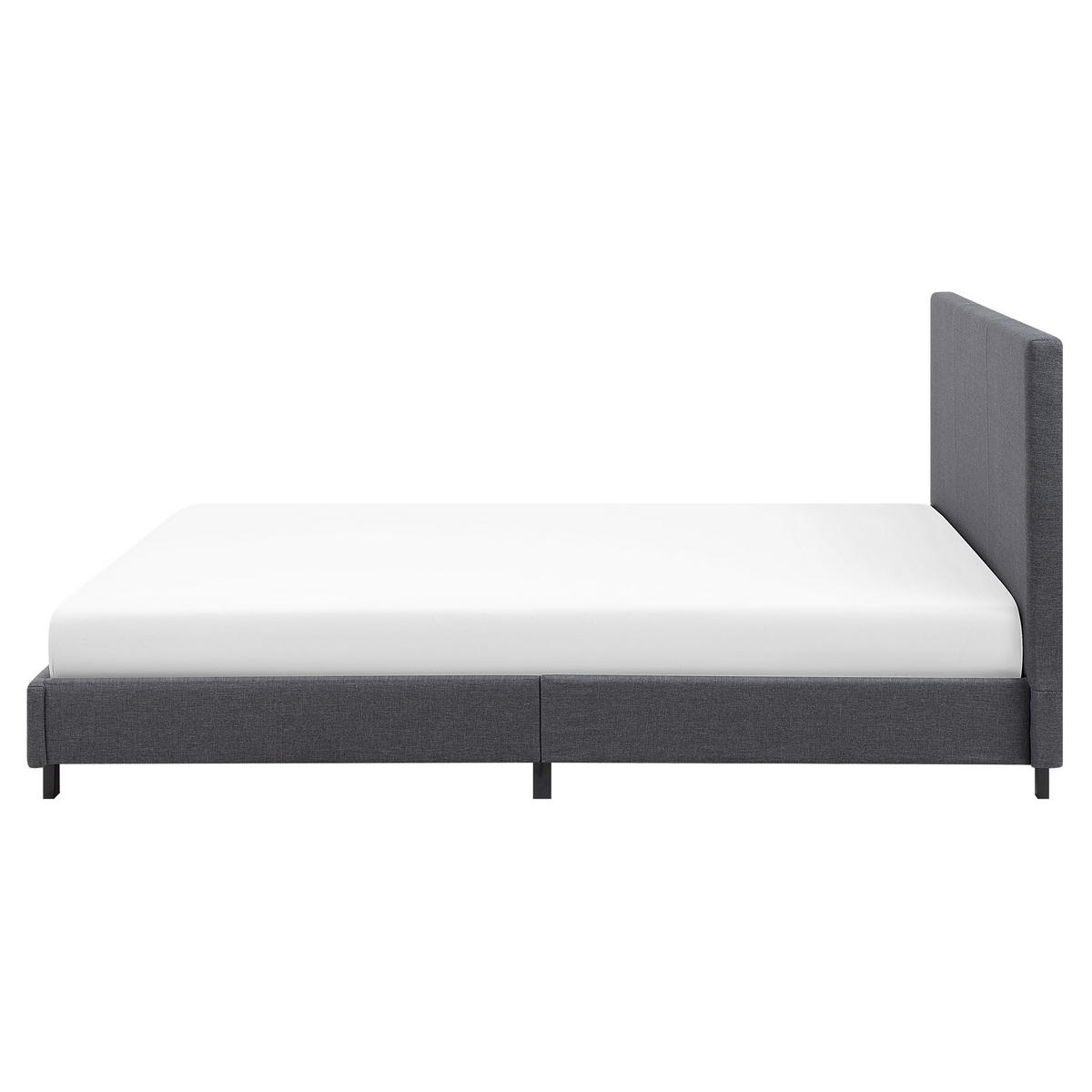 POLSTERBETT 160/200cm Grau Albi - Grau, Textil (160/200cm) - Beliani