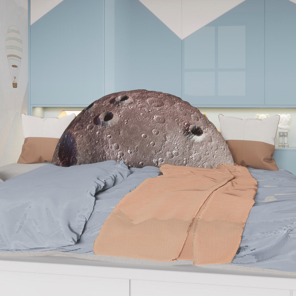 RÜCKENKISSEN passend für Kinderbetten Mond 100cm - Grau, Textil (10/100cm) - Vercart