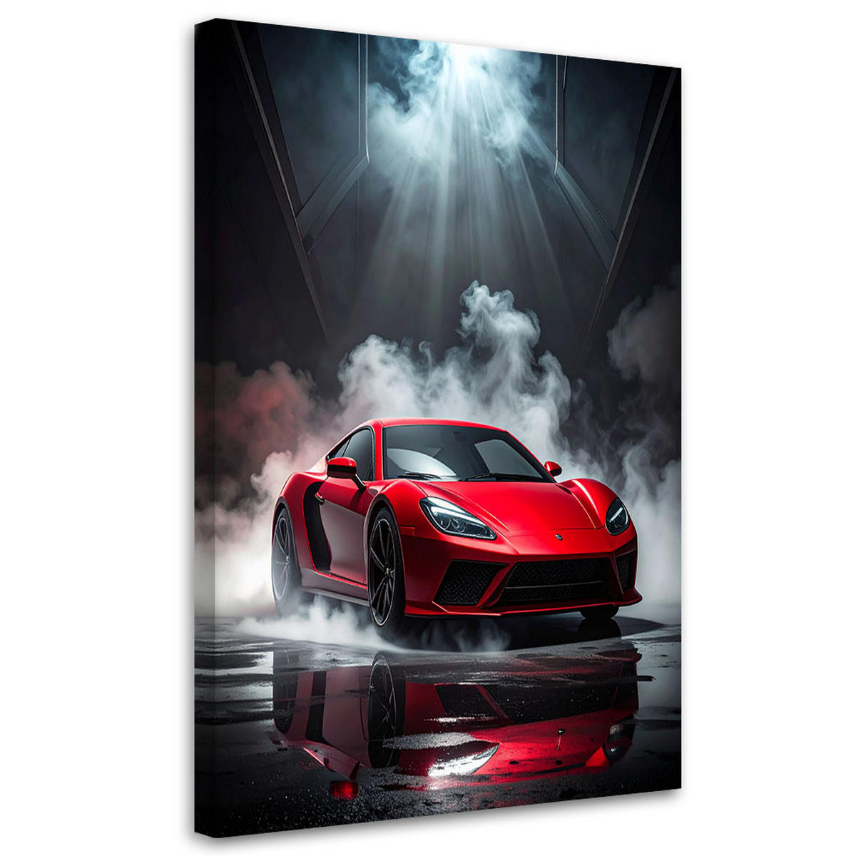 LEINWANDBILD Kraftfahrzeuge 70x100cm - Rot, Textil (70/100cm) - Feeby