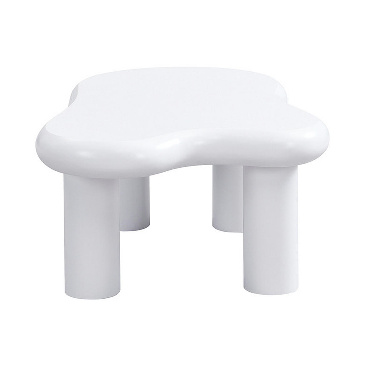 COUCHTISCH 98/65,5/40 cm aus MDF mit 16-farbiger LED-Beleuchtung und Schublade in Cloud-Form, Weiß - Weiß, Holzwerkstoff (98/65.5/40cm) - Redom