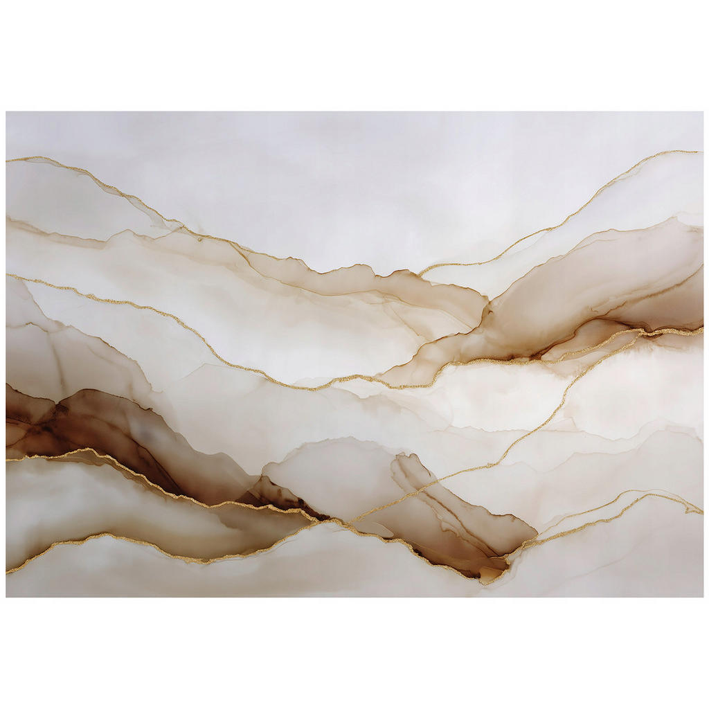 Wallarena FOTOTAPETA Mramor Abstraktní Béžová 300x210 cm