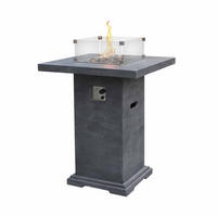 FEUERSTELLE Montreal in Beton-Optik dunkelgrau aus Faserbeton - Dunkelgrau, Stein (92/110/92cm) - Elementi