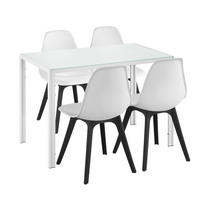 ESSGRUPPE Stathelle - Multicolor, Glas/Metall (105/75/60cm) - [en.casa]