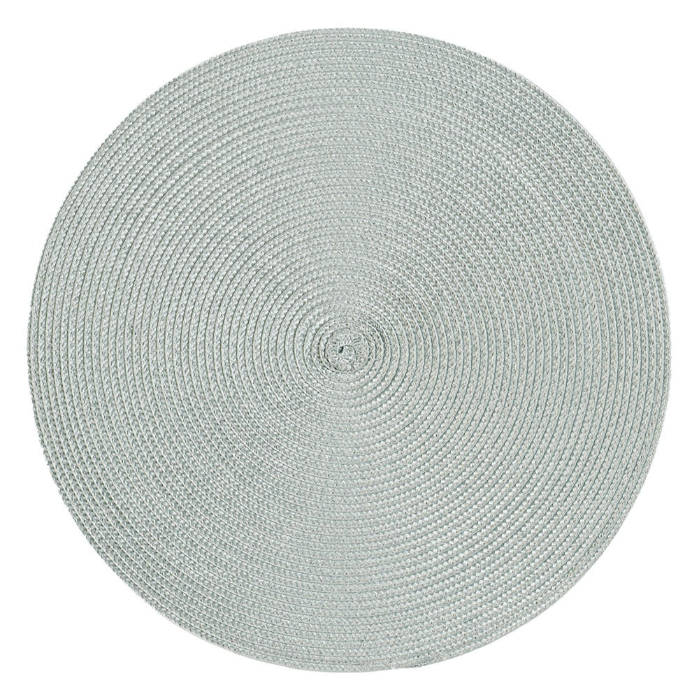PLATZSET Polypro Silbergrau rund ca. 35 cm Tischset - Silberfarben, Kunststoff (35cm) - TiborTex