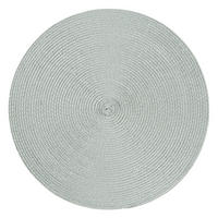 PLATZSET Polypro Silbergrau rund ca. 35 cm Tischset - Silberfarben, Kunststoff (35cm) - TiborTex