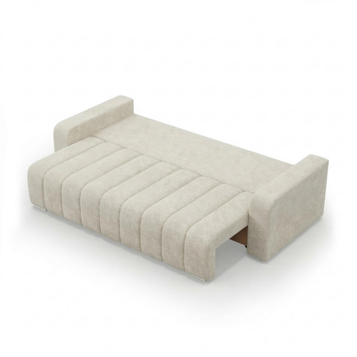 SOFA 3-SITZER MIT SCHLAFFUNKTION ABRIELLE Beige - Beige, Textil (97/87/227cm) - Mebligo