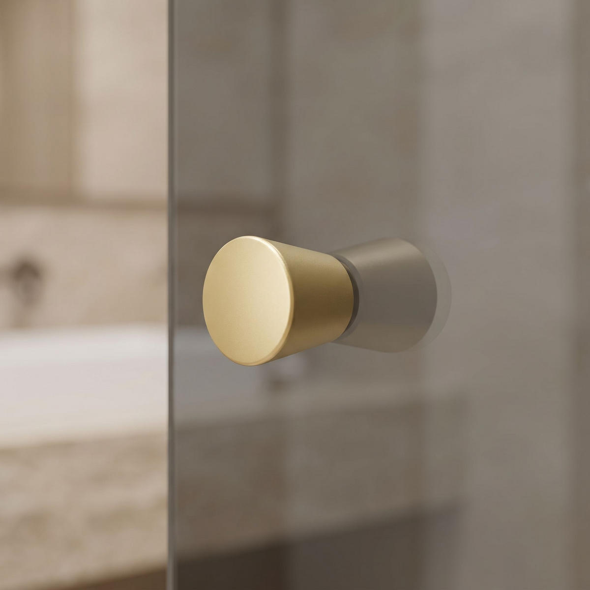 DUSCHTÜRGRIFF Rea 03 Brushed Gold - Goldfarben, Metall (3.4/2.9cm) - REA