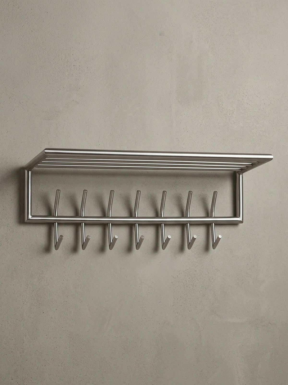 WANDGARDEROBE Metall Silber Modern mit Aufbewahrungsmöglichkeiten - Silberfarben, Metall (75/29/30cm) - KADIMA DESIGN