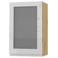 HÄNGESCHRANK Florence W2S/45 Eiche Artisan / RAL 9003 signalweiß HG 45 / 32,5 / 72cm - Türanschlag links - Weiß Hochglanz/Eiche Artisan, Holz/Holzwerkstoff (45/72/32.5cm) - Feldmann-Wohnen