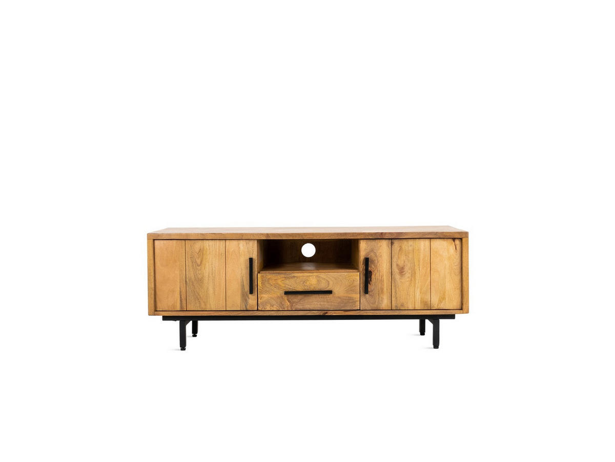 TV Board Jayden Mangoholz 150 cm / 40 cm Natur - Naturfarben, Holz (150/50/40cm) - Villa Möbel