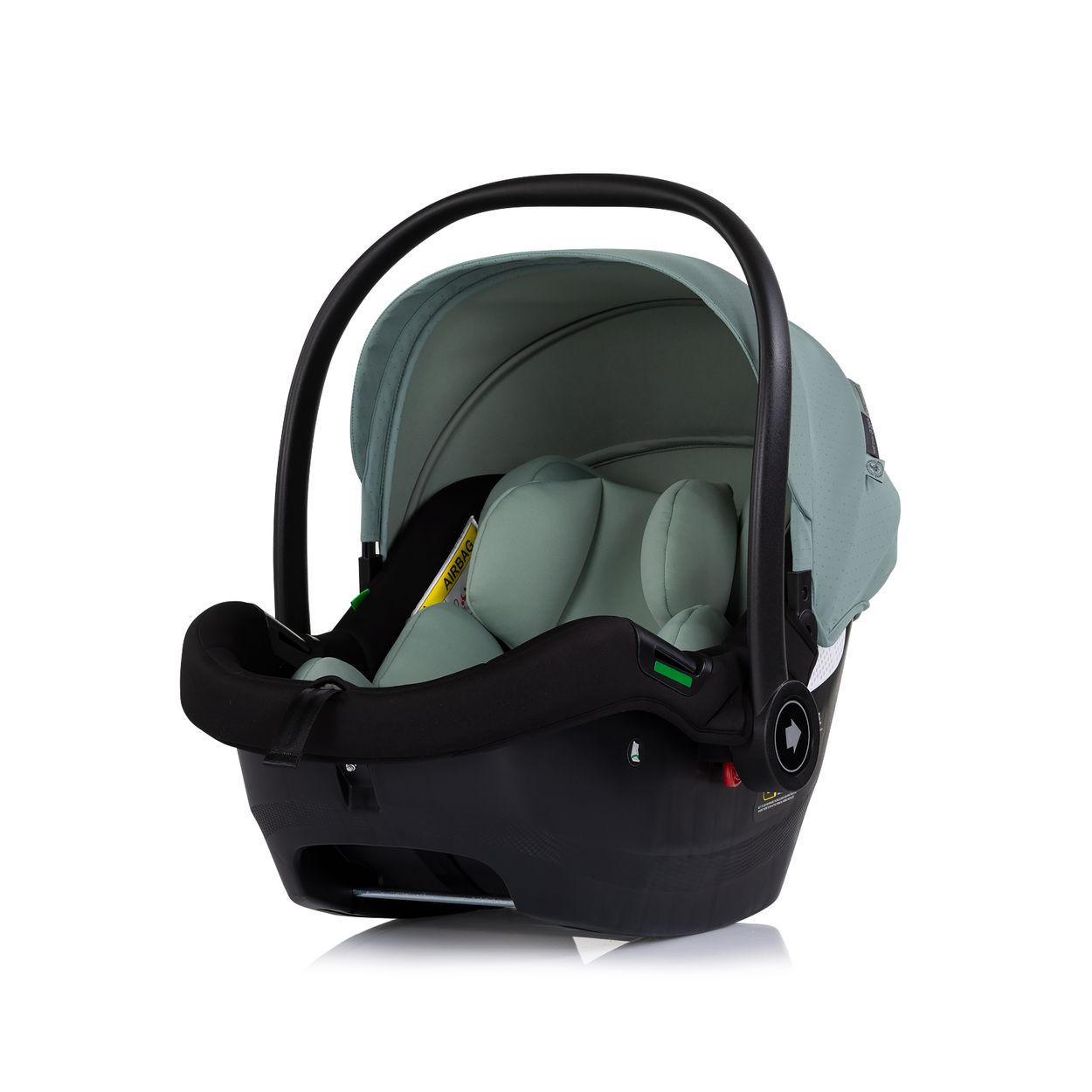 BABYSCHALE Elite next Gen grün i-Size (40-87cm) Schaukelfuß Gurt 3D-Kissen - Grün, Kunststoff (40/58/67cm) - Chipolino