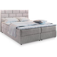 BOXBETT KERLO 180x200 cm mit Matratze und Topper - Beige - Beige, Holz (180/200cm) - MASSENO