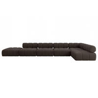 ECKSOFA modulares Sofa Favio-L3 - 475x190x70 cm Braun Velours - Braun, Holzwerkstoff/Textil (475/190cm) - ALTDECOR