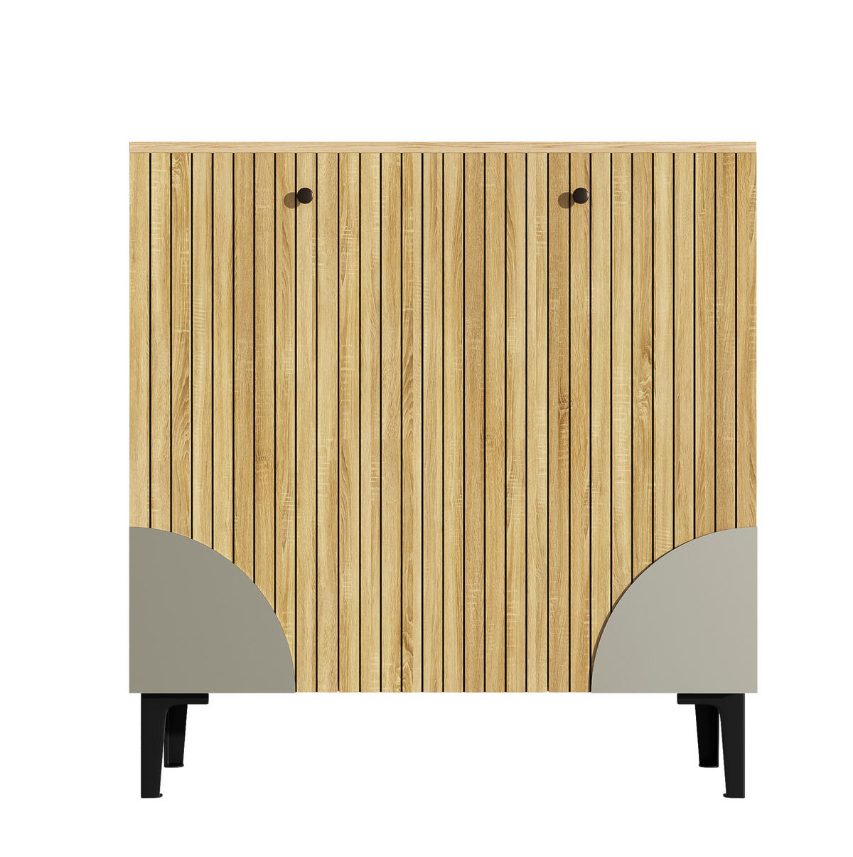 SCHUHSCHRANK 90/32/94 cm Holzfarbe aus PB mit 3 Türen und Ablage - Naturfarben, Holzwerkstoff (90/94/32cm) - OKWISH