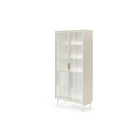 VITRINE, Kaschmir, 91,5 x 194,6 x 39,3 cm - Beige, Holzwerkstoff/Metall (91.5/194.6/39.3cm) - 3XE LIVING