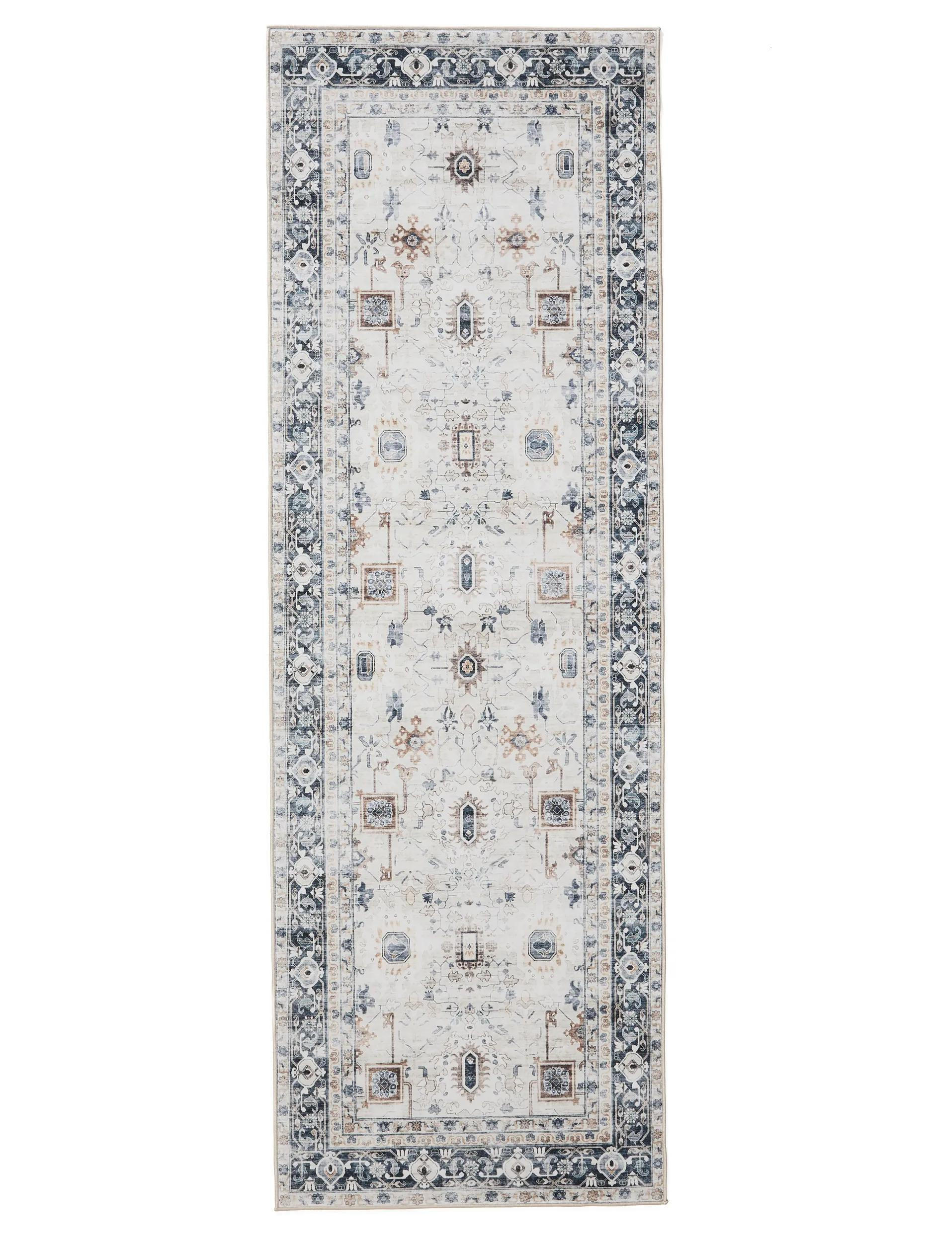 TEKAŠKI pregrinjalo George krem/siva 80x240 cm - siva/krem, umetna masa (80/240cm) - benuta