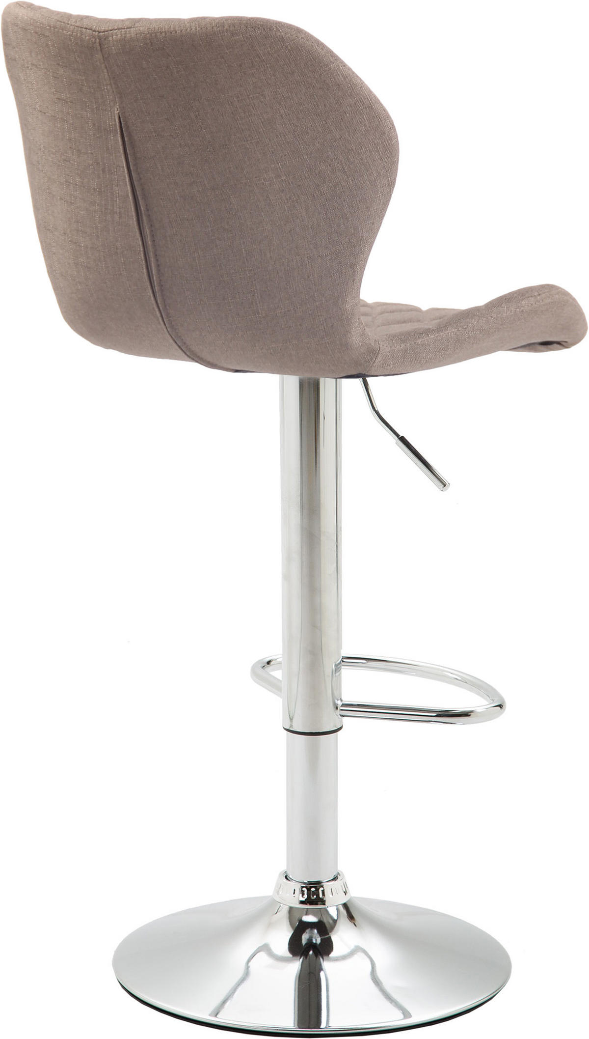 BARHOCKER 2er Set Stoff taupe - Taupe/Chromfarben, Textil/Metall (47/88/51cm) - CLP