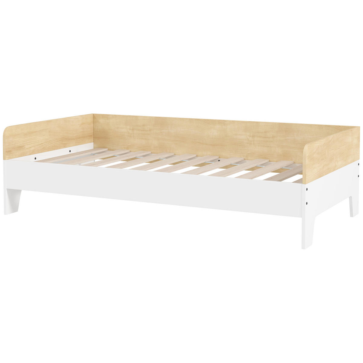 KINDERBETT 140x70 cm DE-14577 mit hohen Seitenwänden, inkl. Lattenrost Weiß - Weiß, Holzwerkstoff (70/140cm) - ComfortXL