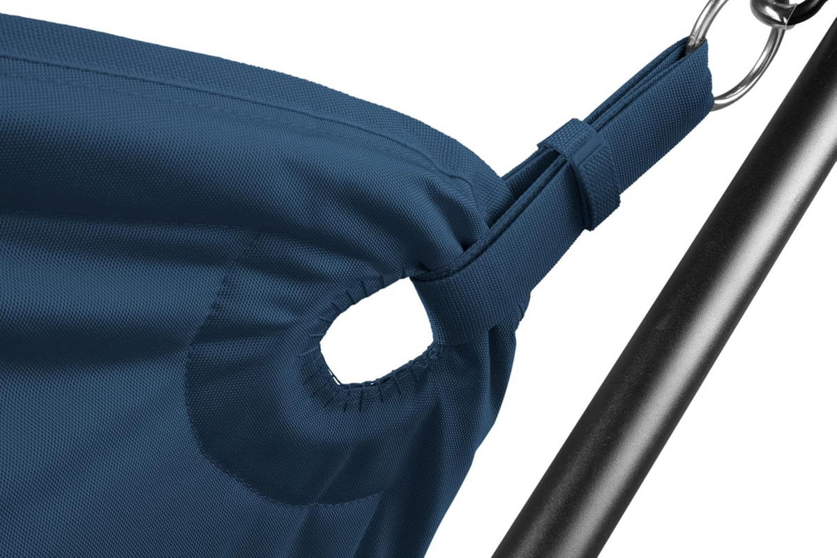 HÄNGEMATTE – Fatboy Headdemock Deluxe Dunkelblau – Für 2 Personen, Metallgestell, Outdoor, UV-beständig, Wasser- & Schmutzabweisend, Garten & Terrasse - Dunkelblau, Textil (330/110/127cm) - FATBOY