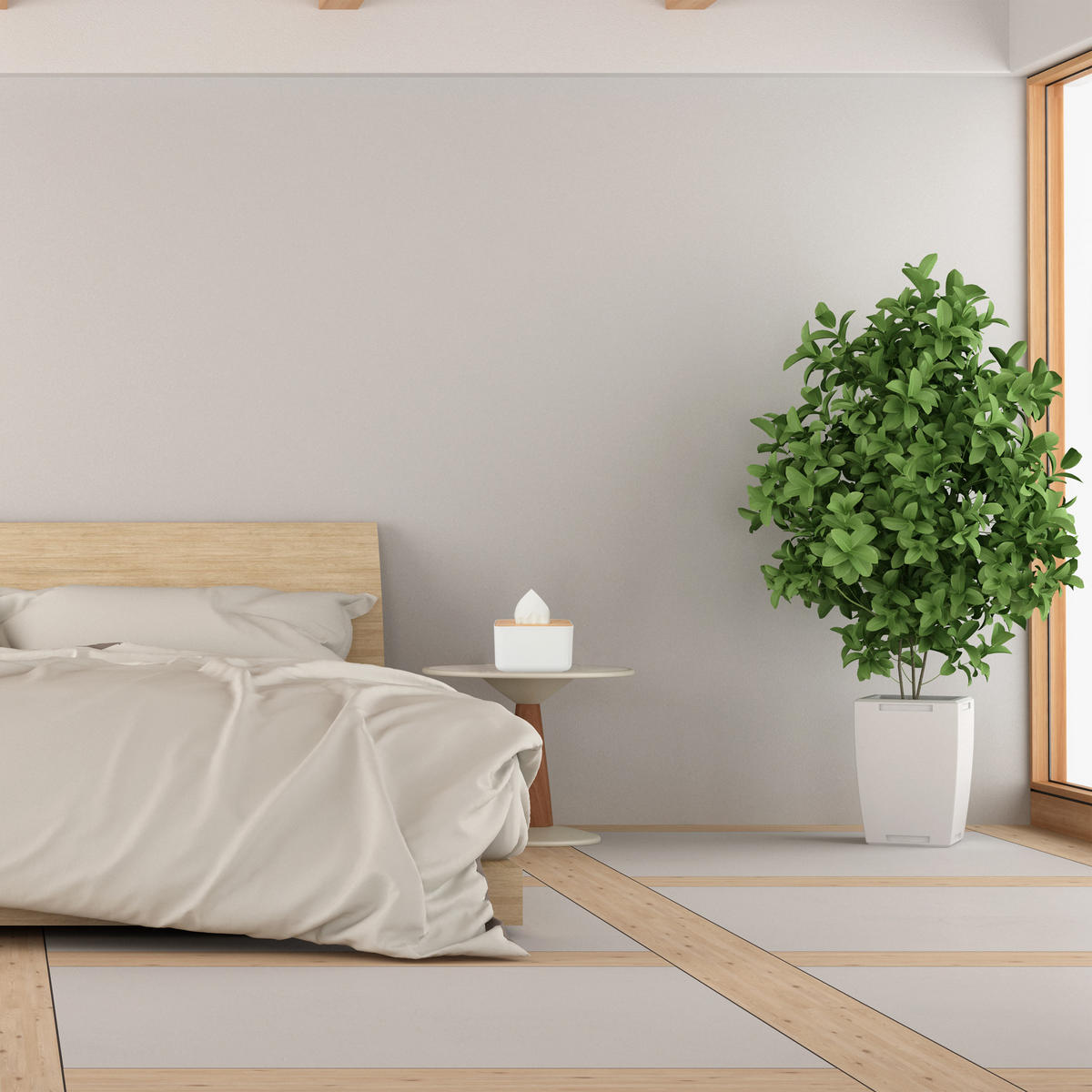 TÜCHERBOX - Weiß, Holz/Kunststoff (13/17/10cm) - Relaxdays