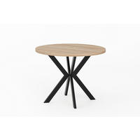 ESSTISCHE EDEN - Schwarz/Sonoma Eiche, Holzwerkstoff (90/90/76cm) - Meblini
