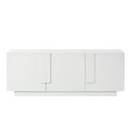 BUFET 160cm Alb Lucios – Comodă cu 3 uși și 6 compartimente - alb, compozit lemnos (35/60/160cm) - Urban Meuble